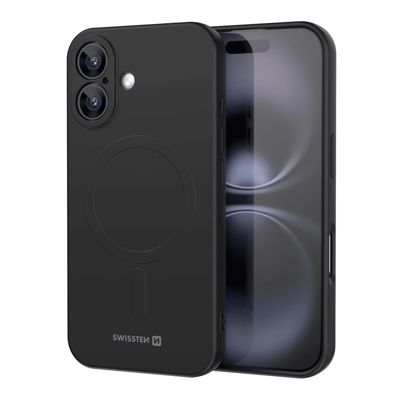 SWISSTEN silikonový kryt pro iPhone Černý - 1